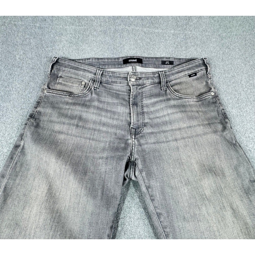 Mavi Jake Jeans Mens 38X34 28" Inseam Gray Slim Leg Stretch Denim